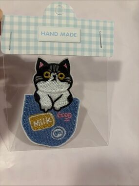🐈‍⬛ Cat Embroidered Self-Adhesive/ 🧵 Sew-on Embroidery Patch 🐾